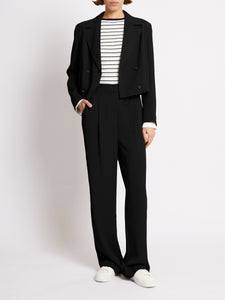 French Connection Vinnie Tailored Cropped Jacket in Black