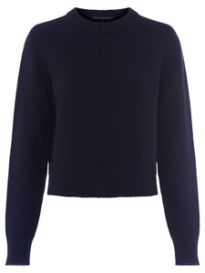 French Connection Lilly Mozart Crew Neck Jumper in Black