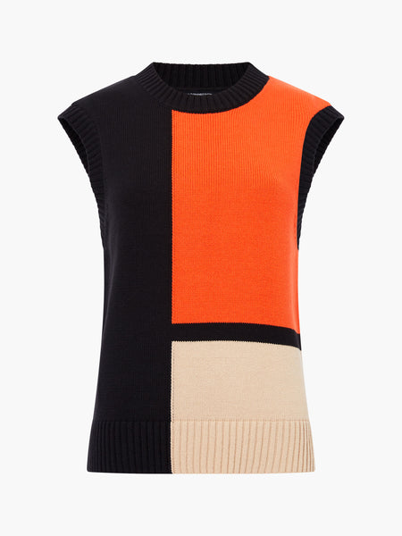 French Connection Valri Colour Block Knit Vest