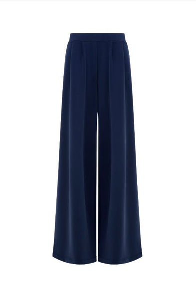 French Connection Wren Wide Leg Trousers in Blue