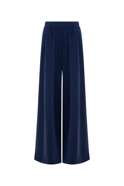 French Connection Wren Wide Leg Trousers in Blue