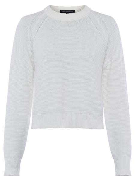 French Connection Lilly Mozart Crew Neck Jumper in White