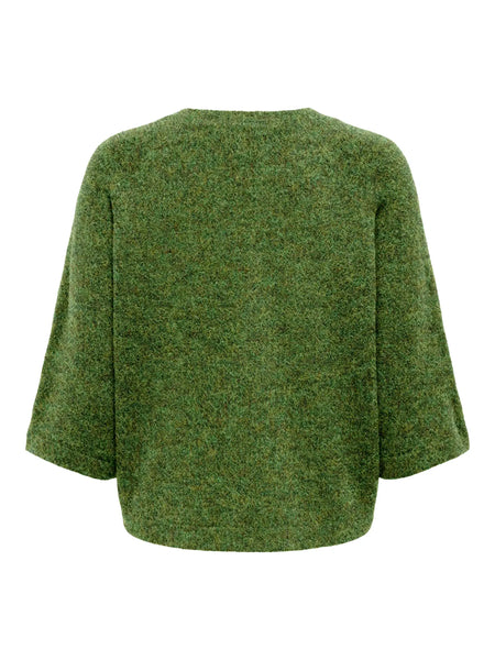 ONLY 3/4 Sleeve Knit Jumper in Green