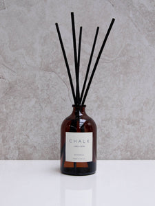 Chalk Amber Glass Diffuser | Lime and Herb 100ml