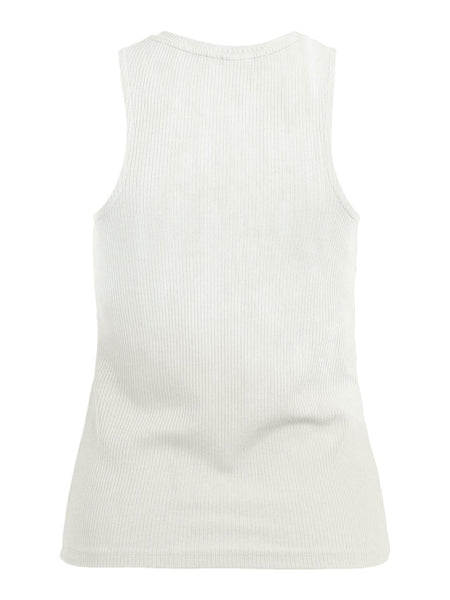 Object Ribbed Tank Top in White