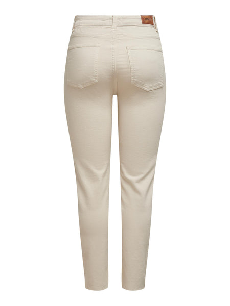 Only ONLEMILY Straight Fit Jeans in Beige