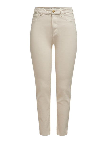 Only ONLEMILY Straight Fit Jeans in Beige