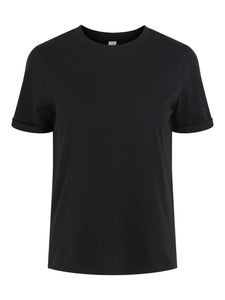 Pieces Solid Coloured T-Shirt in Black