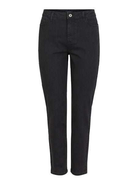 Pieces PCKESIA High Waist Mom Jeans in Black
